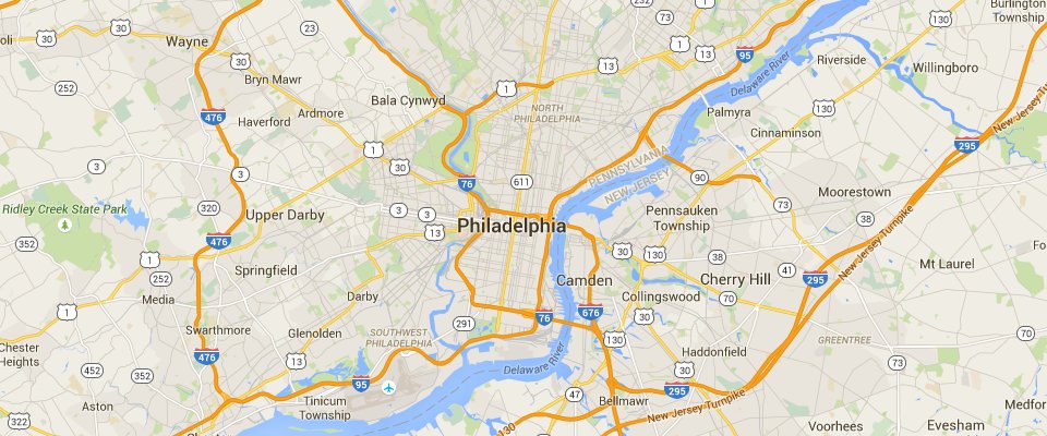 Dumpster Rental Philadelphia Service Area Map